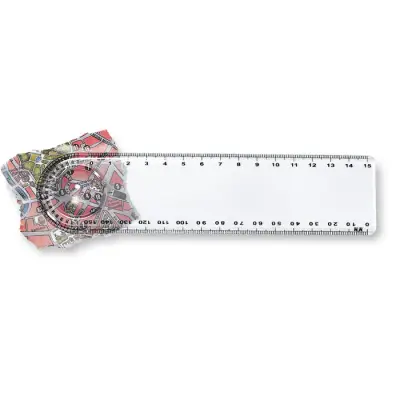Riglă cu lupă de 15 cm, plastic