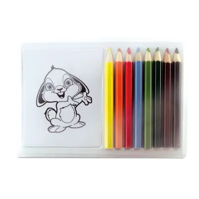 Set de colorat in cutie transparenta